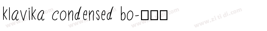 klavika condensed bo字体转换